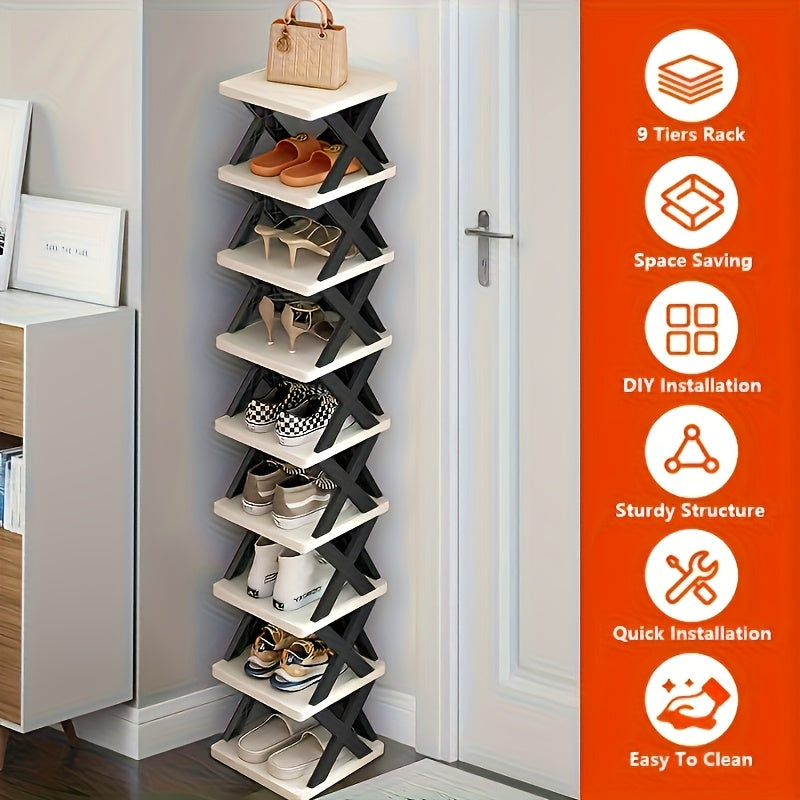 Narrow Shoe Tower Storage Rack