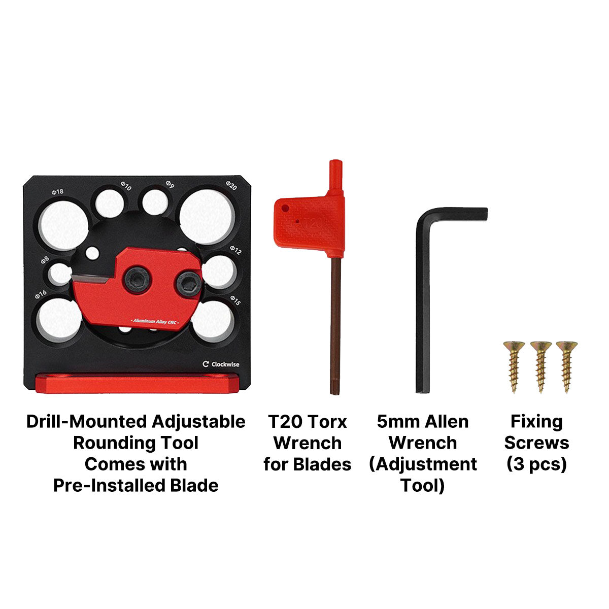 Round Turning Tool with Adjustable Electric Drill Function