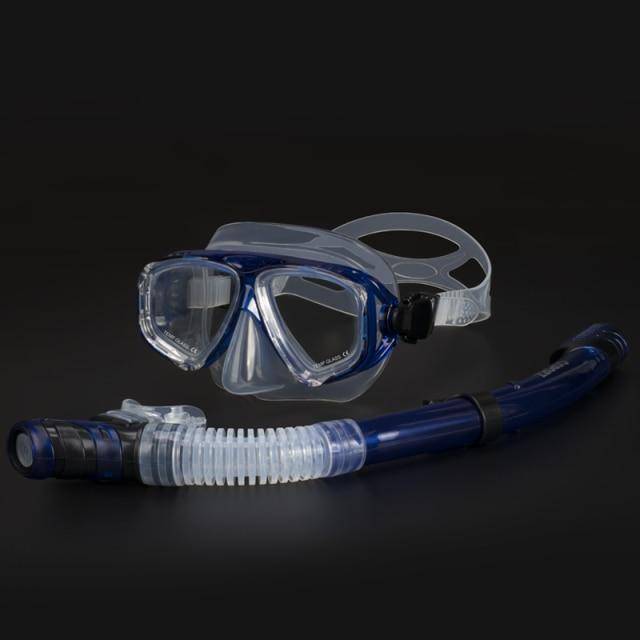 Panoramic View Snorkel Set with Adult Anti-Fog Mask and Dry Snorkel