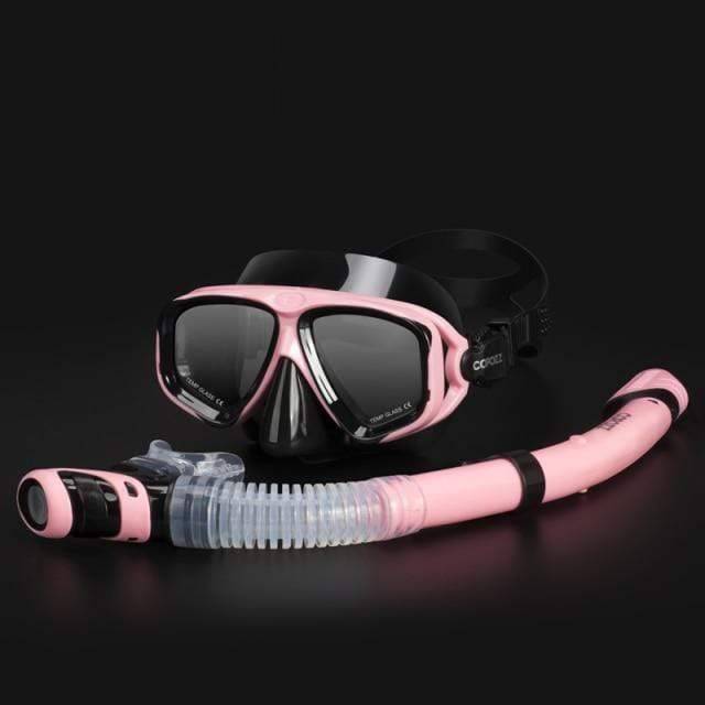 Panoramic View Snorkel Set with Adult Anti-Fog Mask and Dry Snorkel