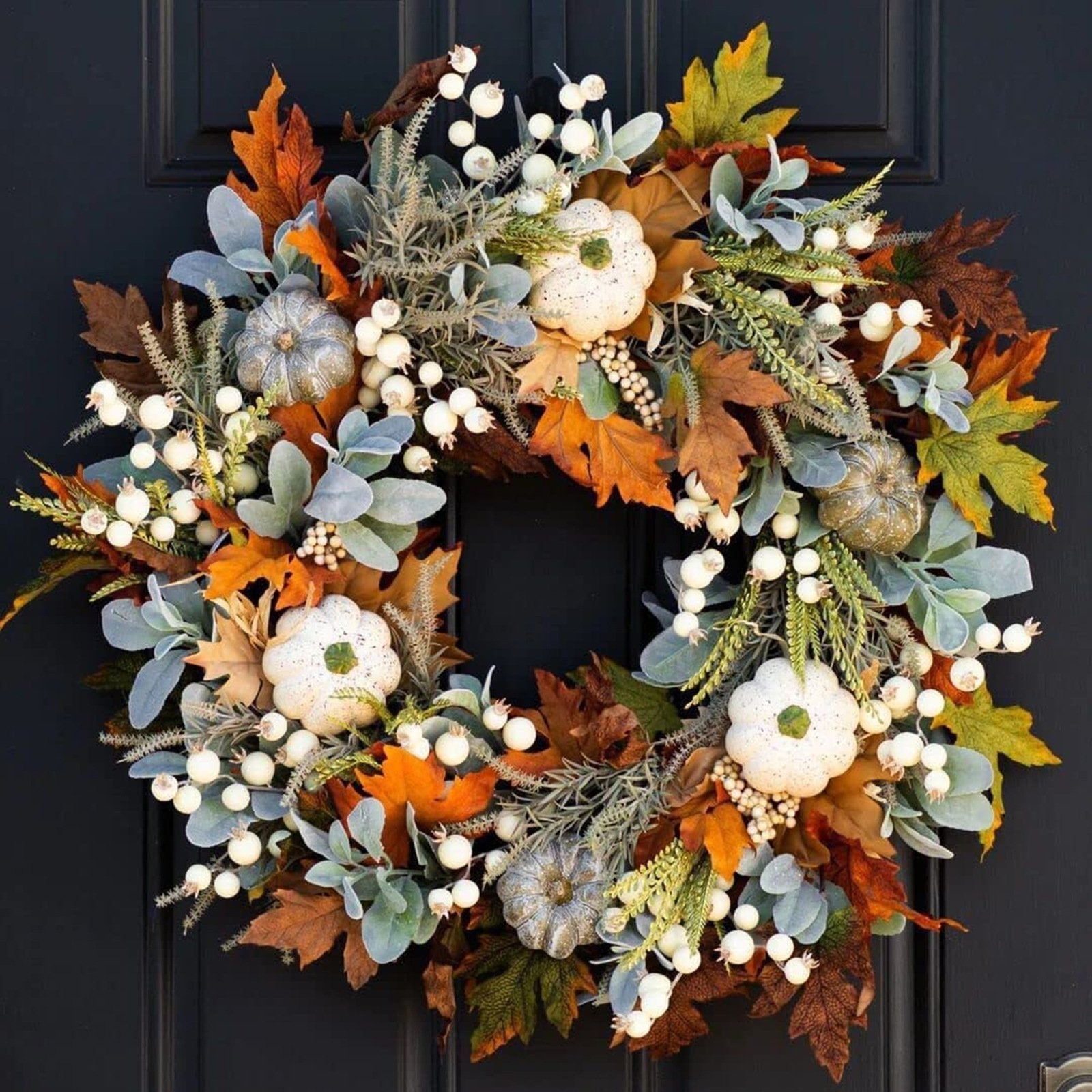 AmberNest™ Autumn Harvest Wreath — Ignite Lasting Cozy Charm and Celebrate Fall’s Warm Embrace