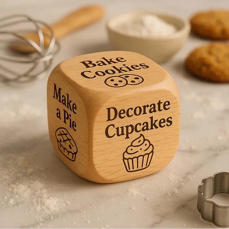 Wooden Choice Dice | Creative Impulses by Roll | Laser Engraved | CraftDice