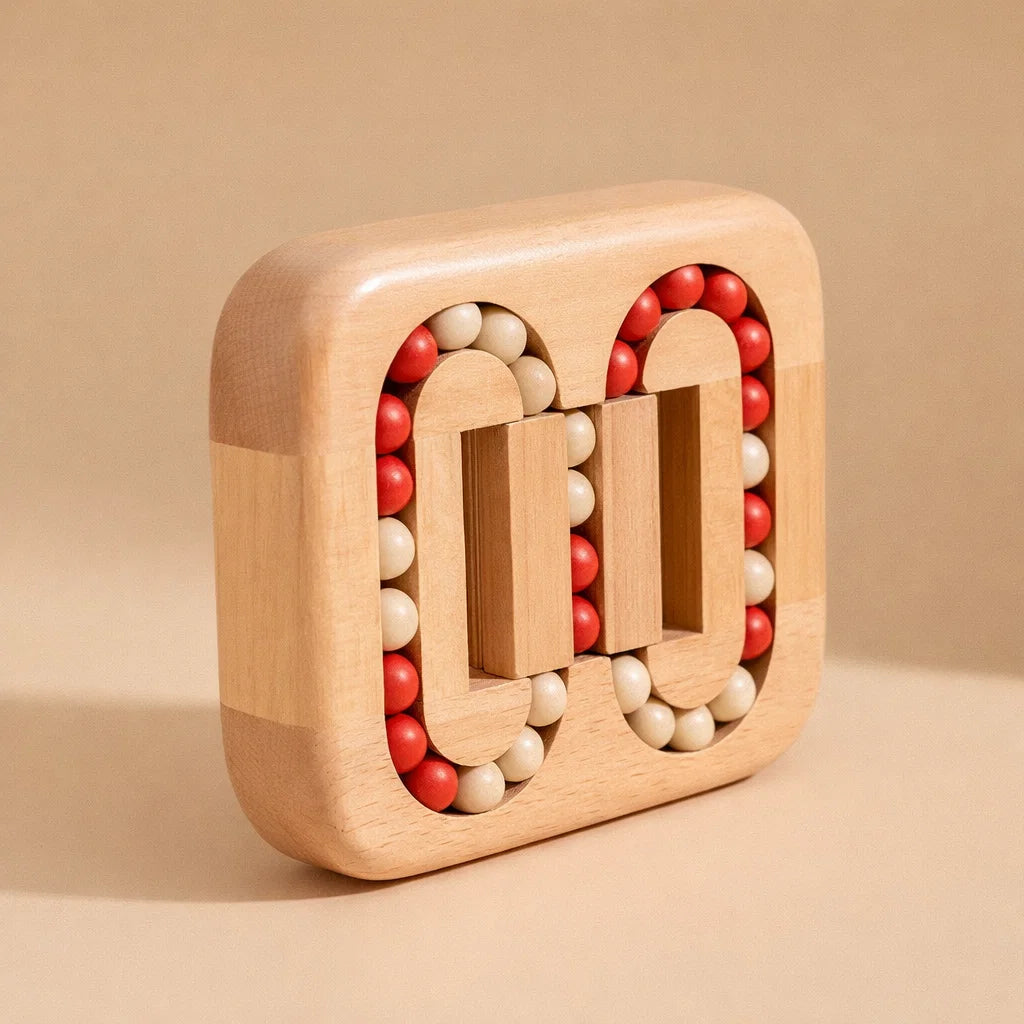 Wooden rotating puzzle game