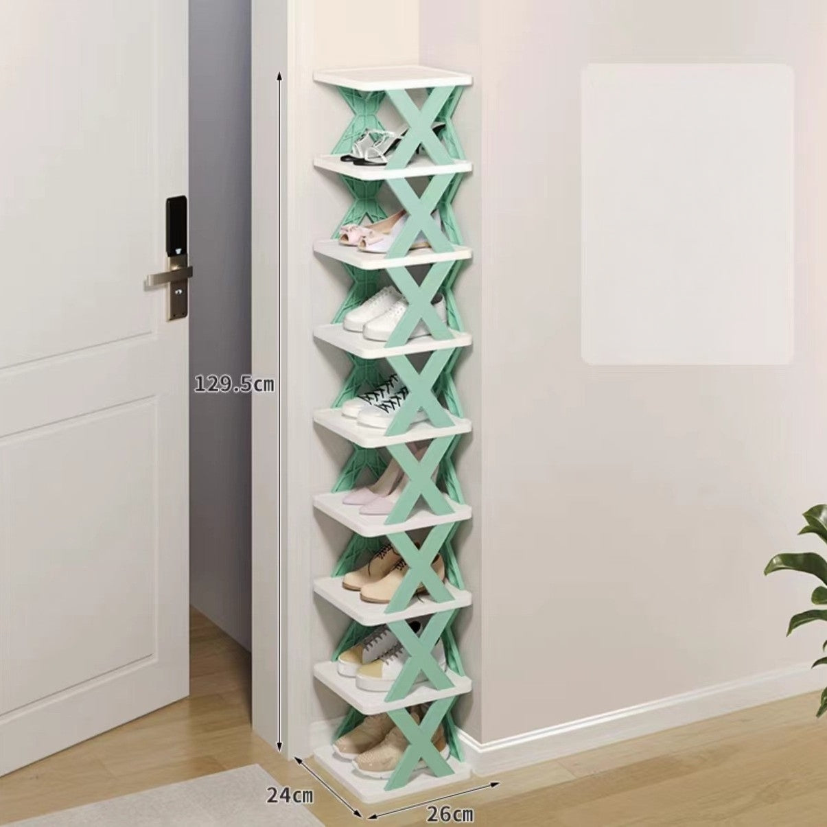 Narrow Shoe Tower Storage Rack