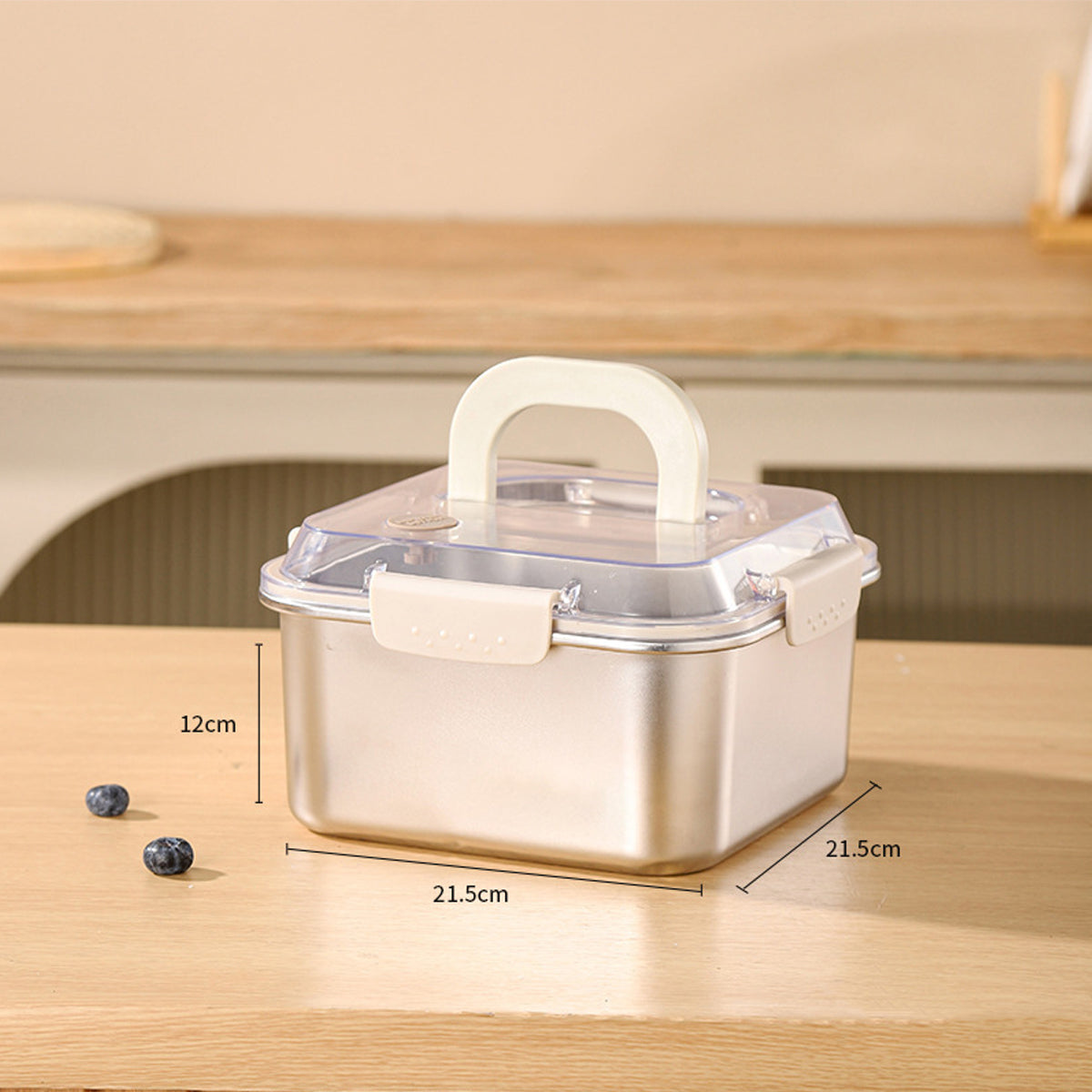 Food Storage Container in Stainless Steel with Airtight Seal