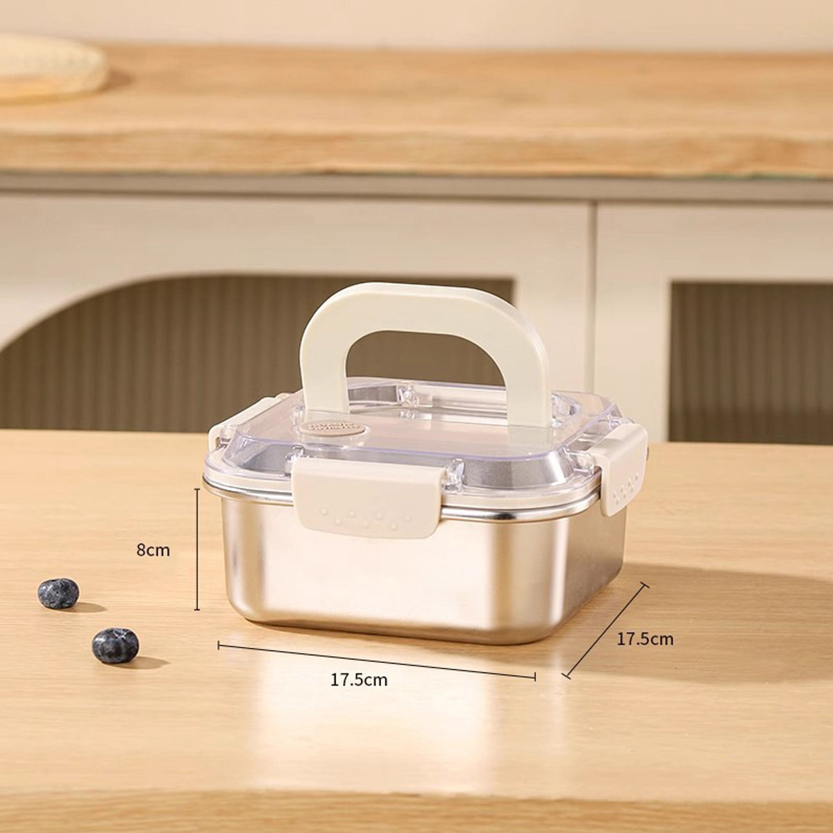 Food Storage Container in Stainless Steel with Airtight Seal