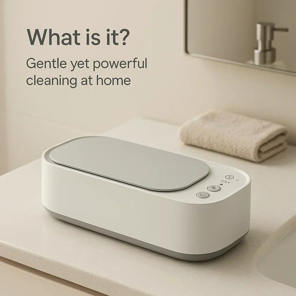 Sonic Cleaning Device for Jewelry, Eyewear, Timepieces, and Dentures