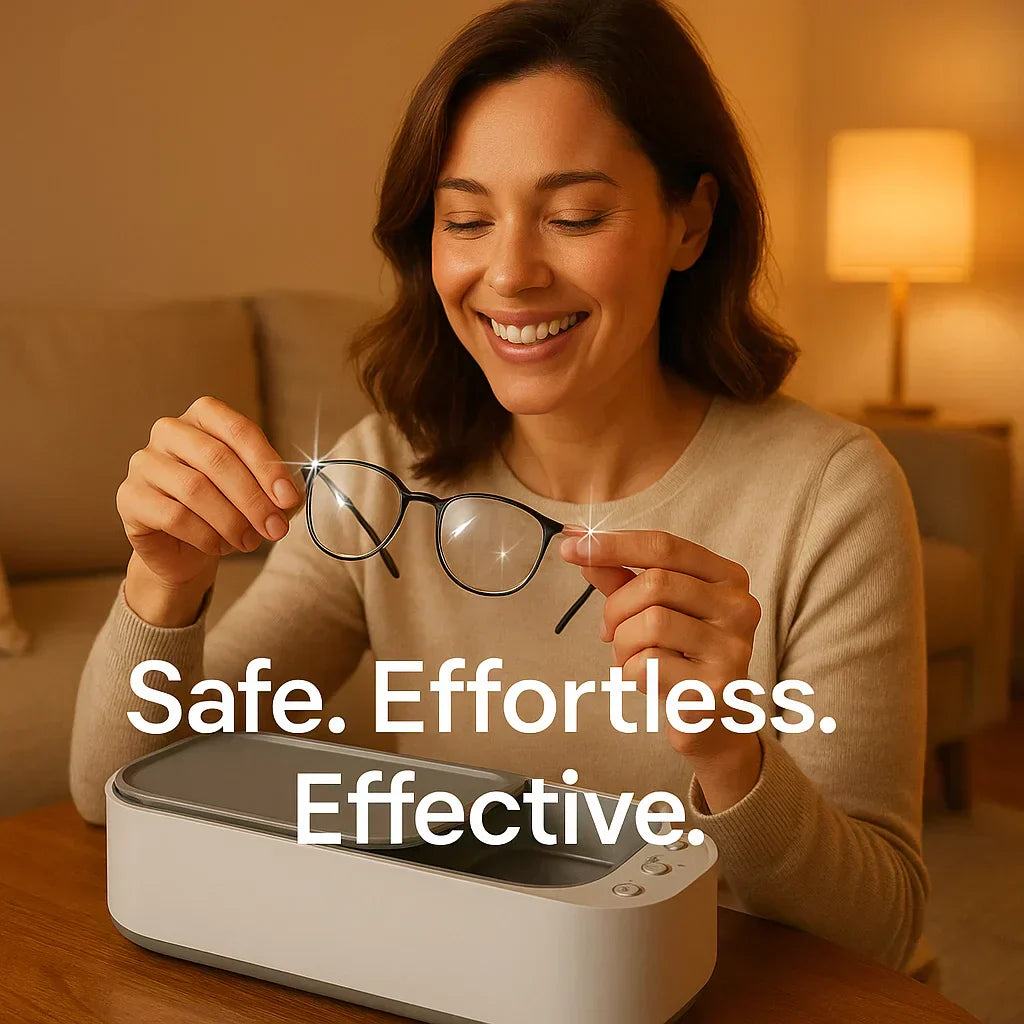 Sonic Cleaning Device for Jewelry, Eyewear, Timepieces, and Dentures