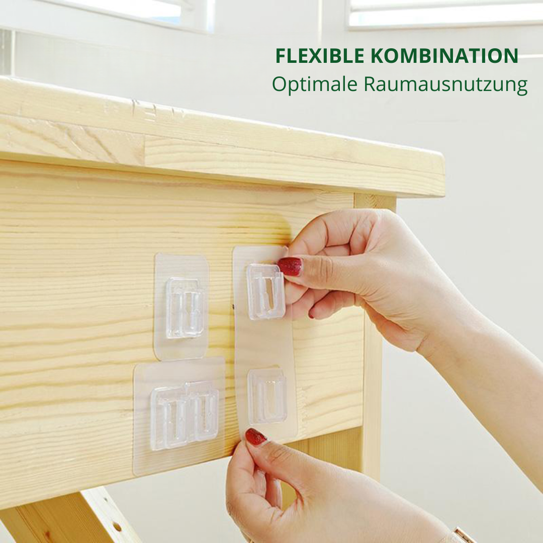 StickEase | Double-sided adhesive wall hooks (5/10/20 sets)