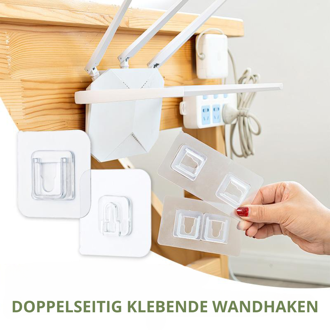 StickEase | Double-sided adhesive wall hooks (5/10/20 sets)