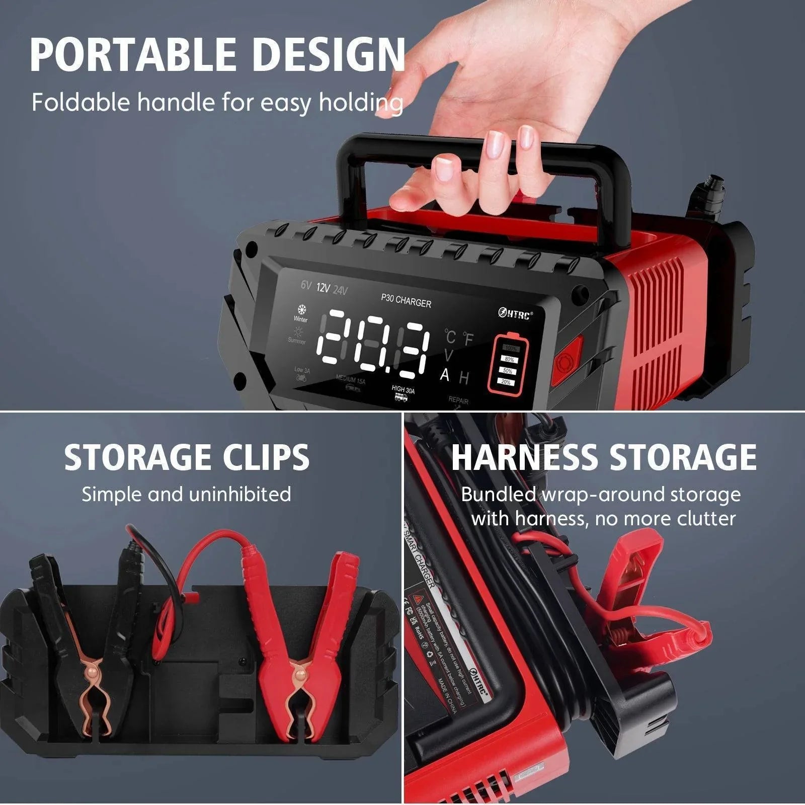 Smart Automatic Battery Charger for Cars, Motorcycles, and Electronics