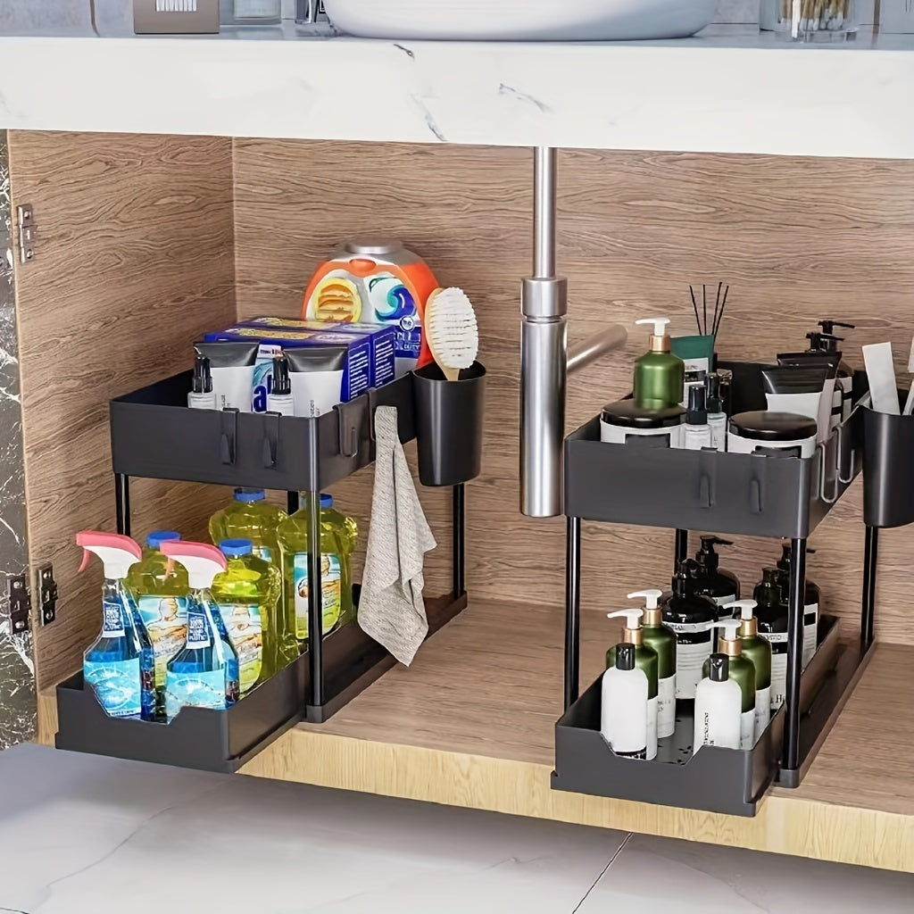 Expandable Under-Sink Cabinet Organizer