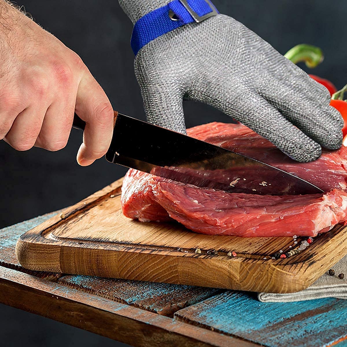Stainless Steel Cut-Resistant Glove for Food Safety
