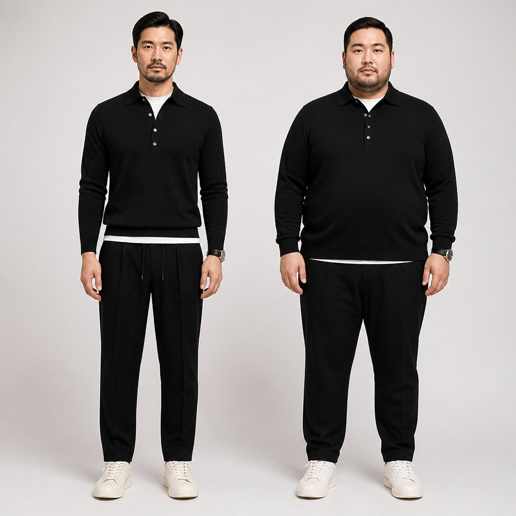 ValorWeave™ – Tailored Knit Polo with Spread Collar & Button Placket
