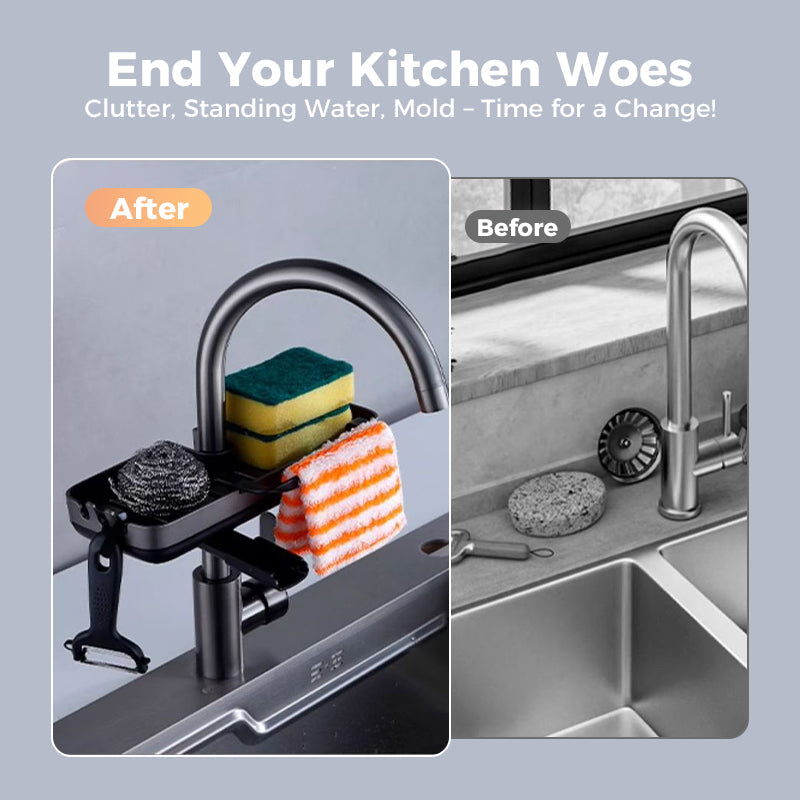 Sink Rack | Speeds Up Sponge and Brush Drying | Clamp-On Mount | SinkSmart