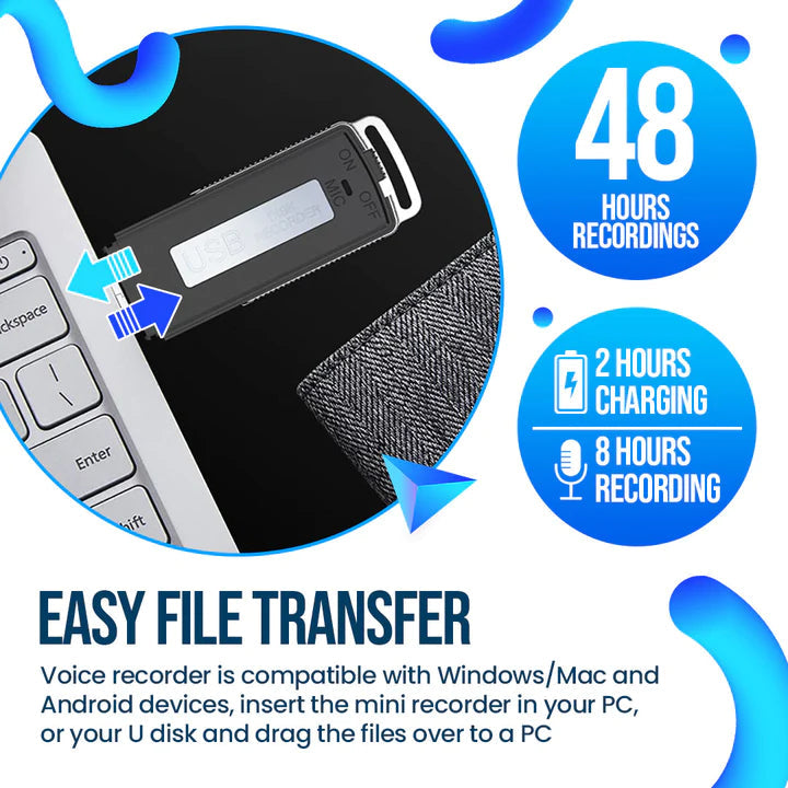 Voice Recorder | Hidden Design | Noise Cancellation | BullySpy