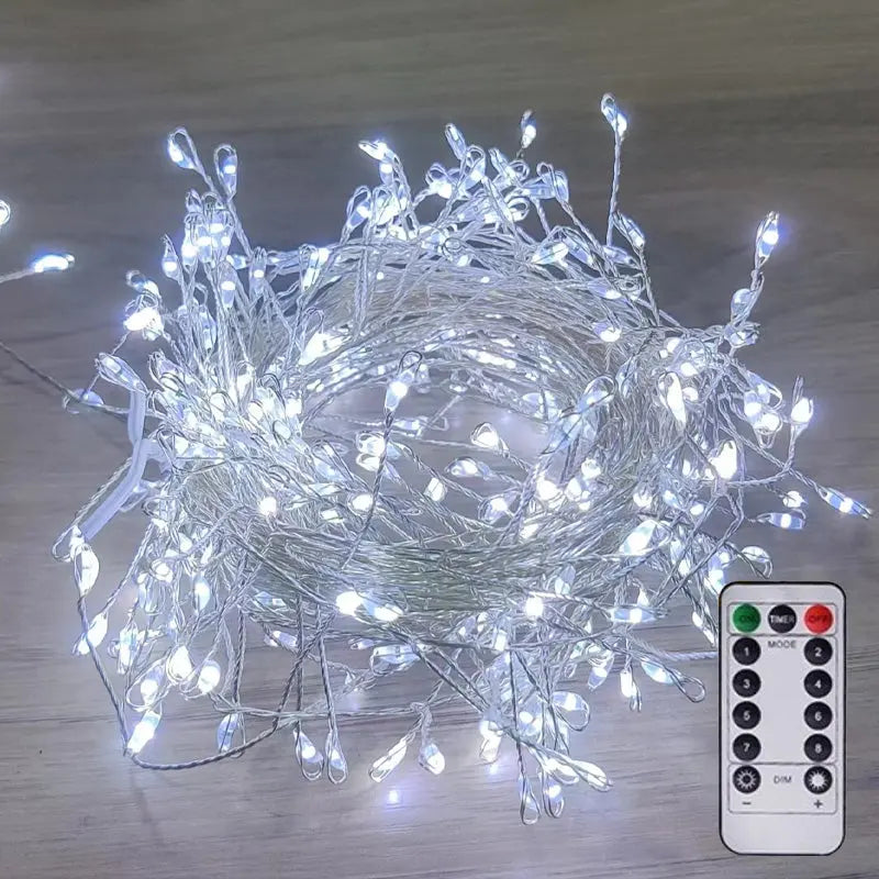 LED Holiday Tree String Lights – Bright & Secure Christmas Decor Lighting