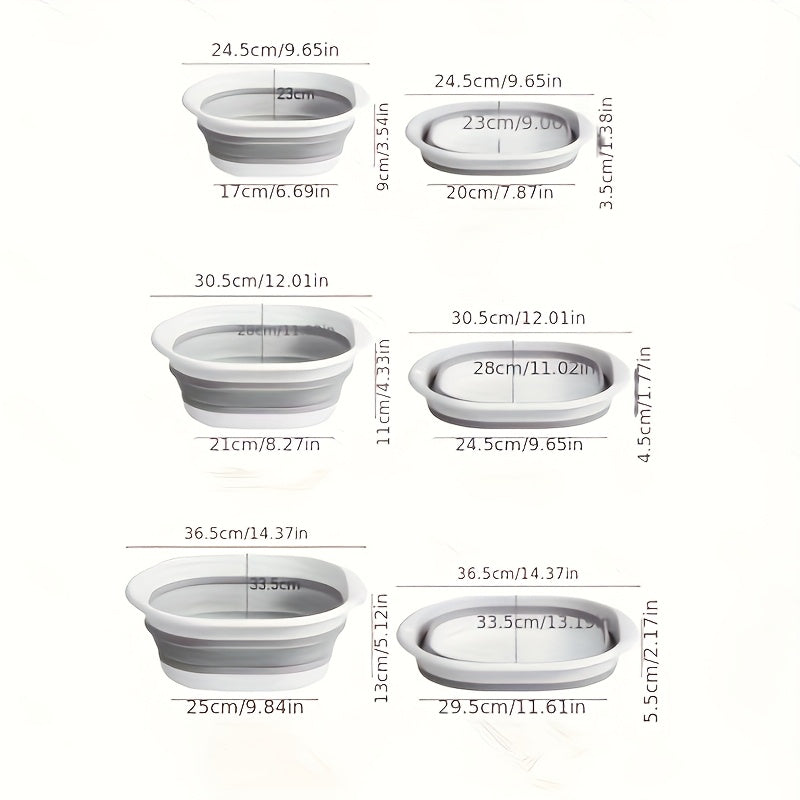 Collapsible Wash Basin Set of 3