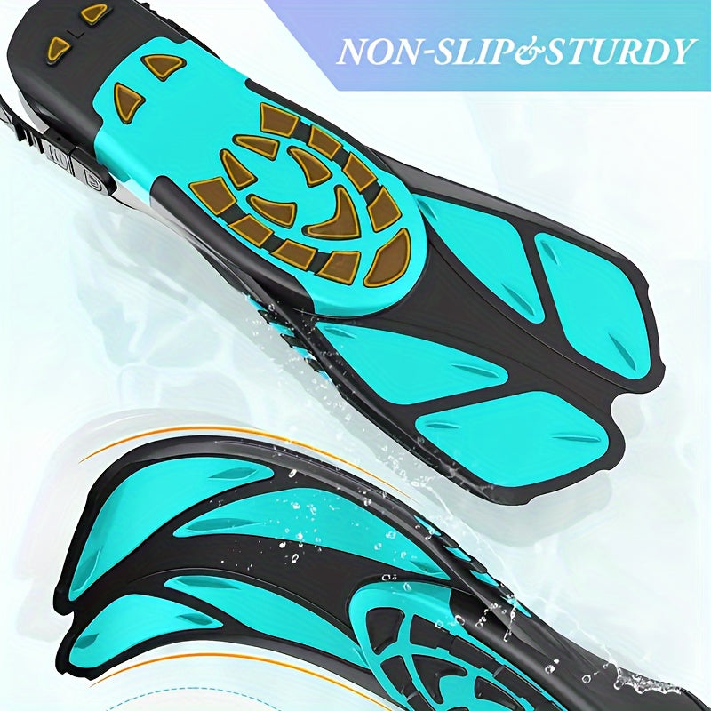 Adjustable Short Snorkel Fins with Open Heel