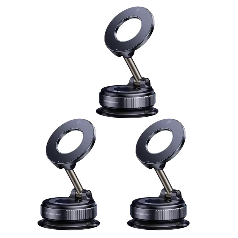 Magnetic Car Phone Mount with Vacuum Suction Power