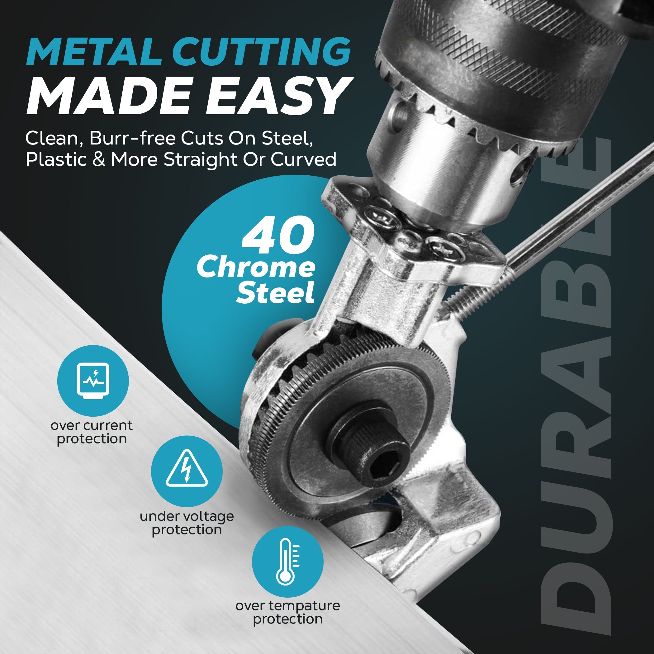 MetalSlice™ — Transform Your Drill into a Precision Metal-Cutting Powerhouse