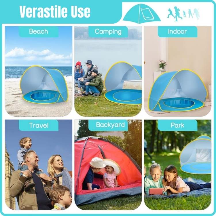 Beach Tent for Babies with Integrated Pool – Portable Pop-Up Design