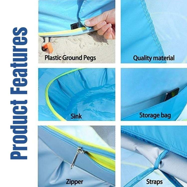 Beach Tent for Babies with Integrated Pool – Portable Pop-Up Design