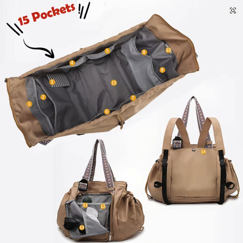 3-in-1 Travel Cradle Bag for Baby - Safe Sleep & Smart Storage