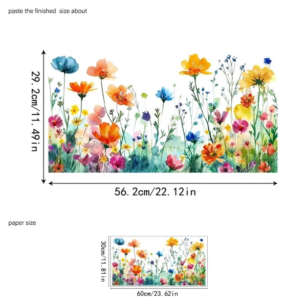1+1 Free | Colorful Flower Bouquet Window Stickers