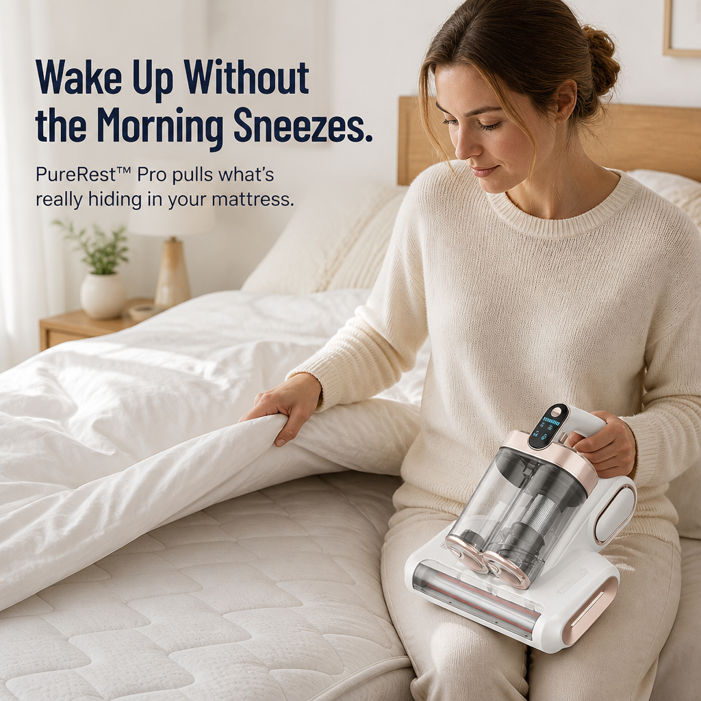 PureRest™ Pro Mattress Cleaner — Pull Dust Mites Out of Your Mattress for Sneeze-Free Sleep