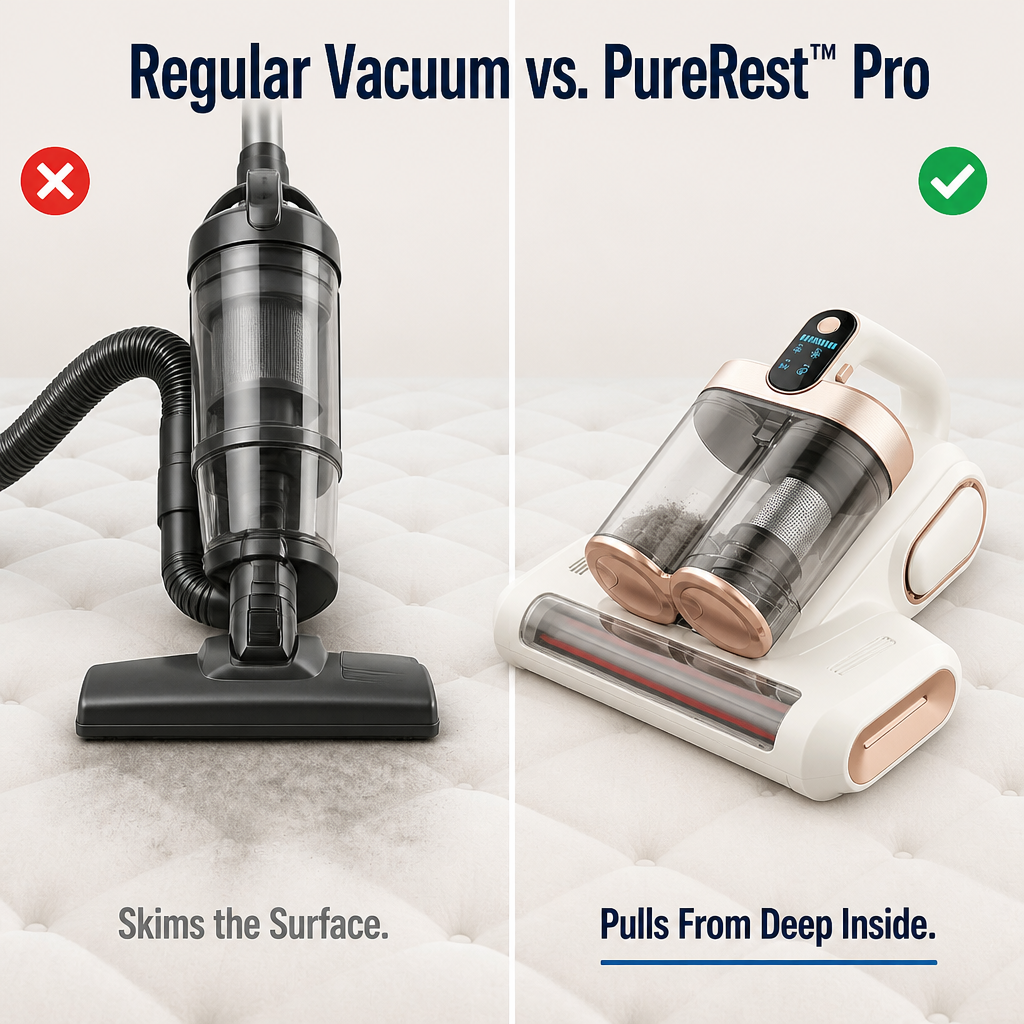 PureRest™ Pro Mattress Cleaner — Pull Dust Mites Out of Your Mattress for Sneeze-Free Sleep