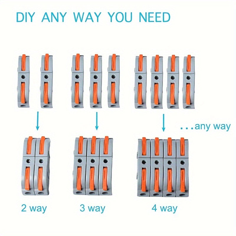 Modular Lever Clamp Cable Connector Set | 2 to 4 Connections