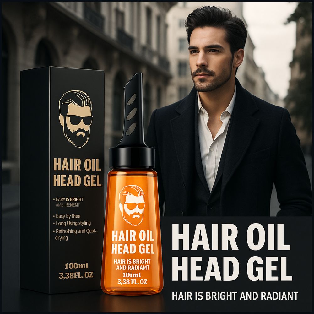 2-in-1 Hair Styling Gel and Comb - Non-Greasy Hold for Stunning Hair