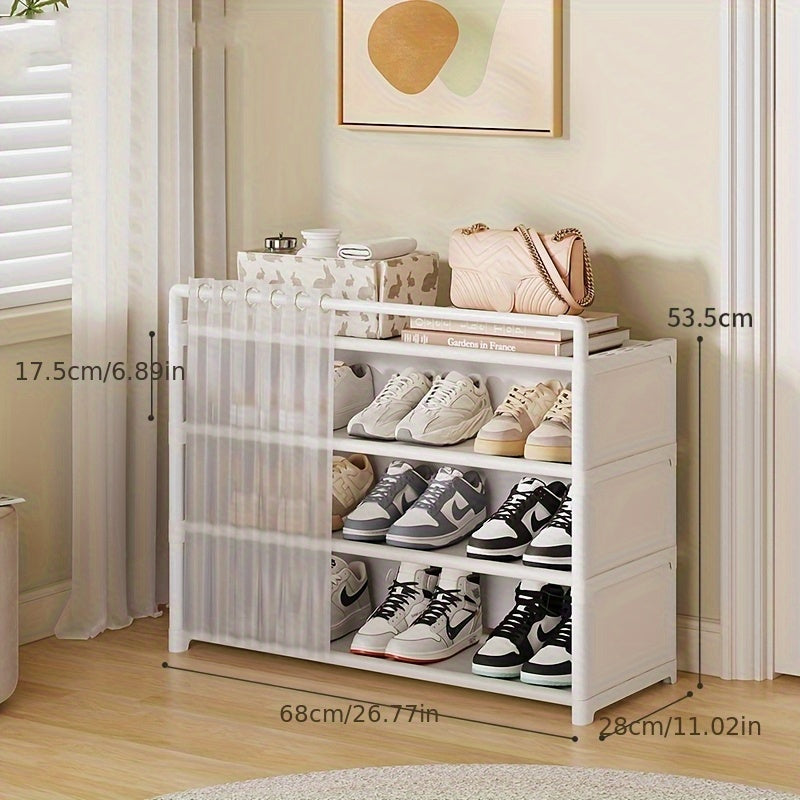 Foldable Shoe Rack with Dust Protection - 4 to 7 Tiers