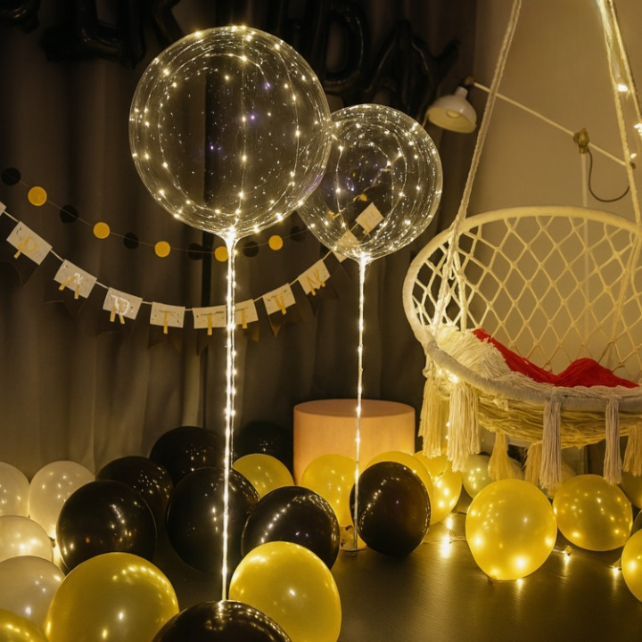 LED Illuminated Balloons - Set of 10 Pieces