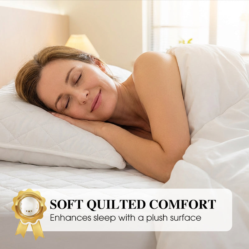 FortiRest™ Bedding Set — Sleep Soundly with Plush, Waterproof Protection That Never Shifts