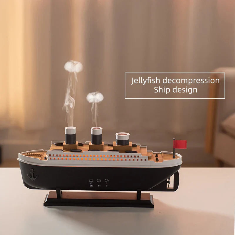 Luxury Ship Aromatherapy Humidifier - Infuse Your Space with Silky Mist
