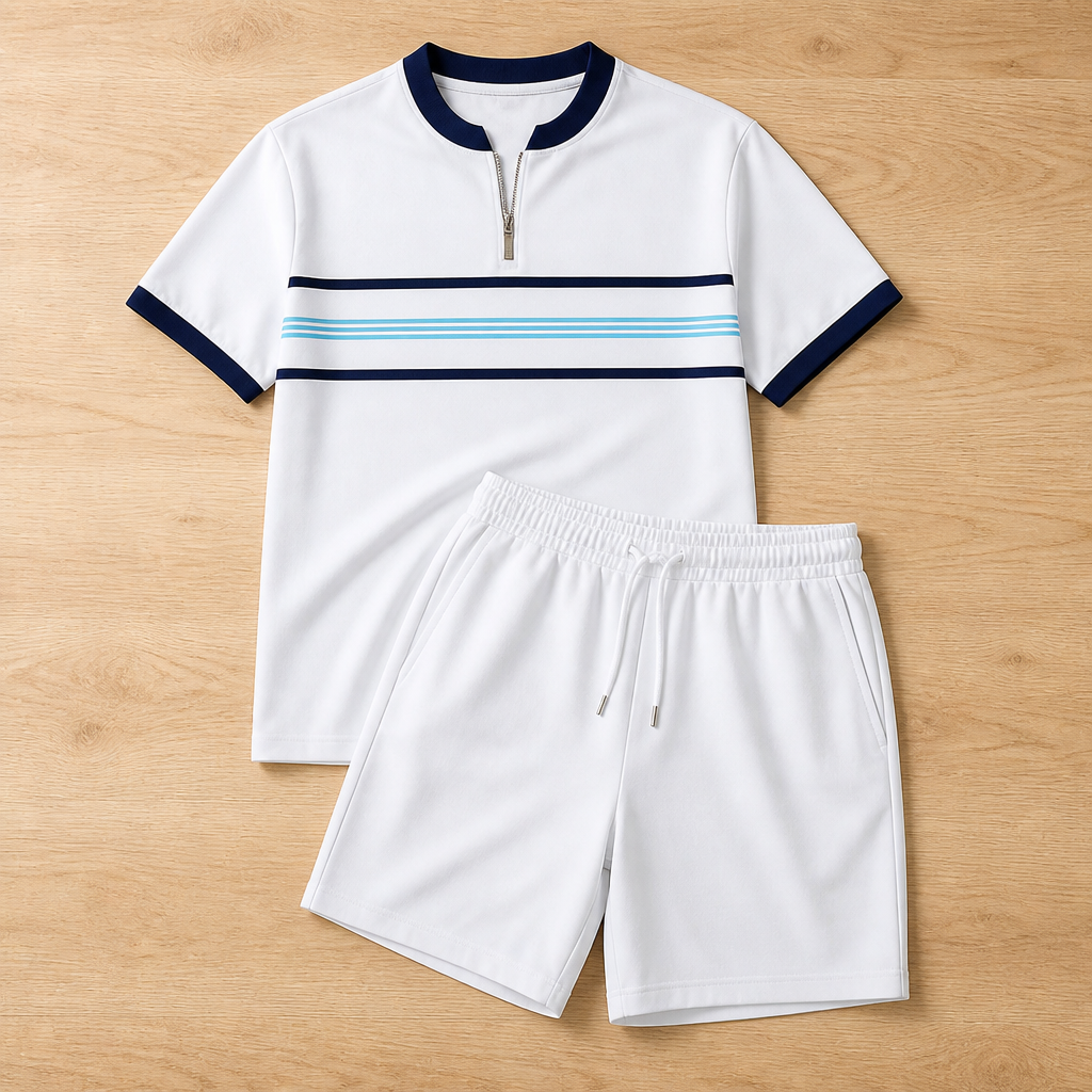 AeroStride™ Zip-Collar Set — Stay Fresh, Bold, and Unstoppable All Day Long
