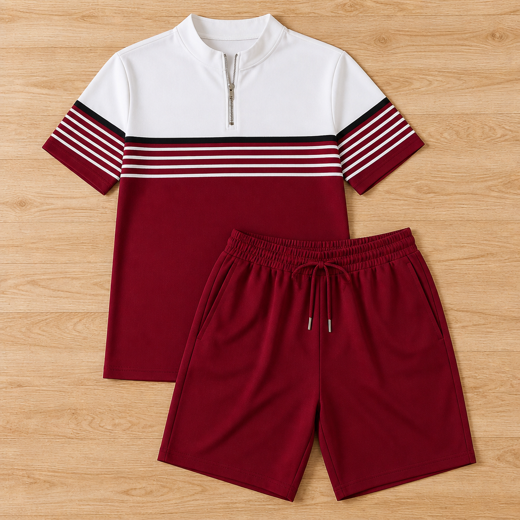 AeroStride™ Zip-Collar Set — Stay Fresh, Bold, and Unstoppable All Day Long