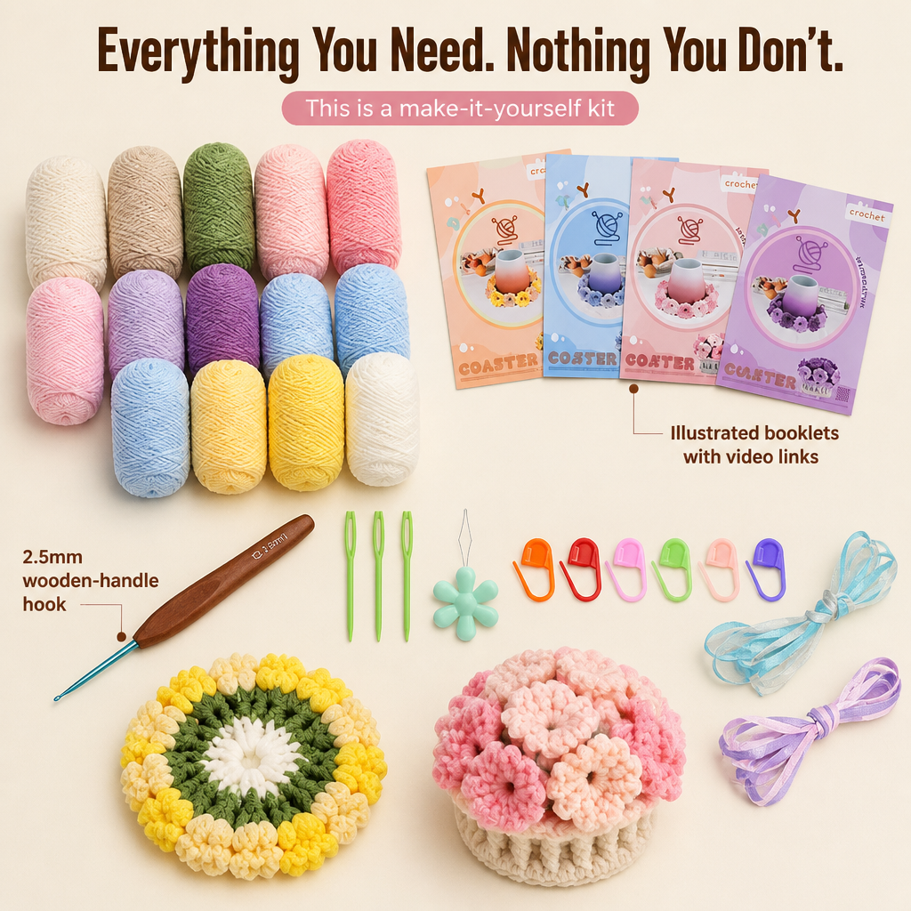 LumaFleur™ — Ignite Your Space with Handmade Coasters Bursting with Joy and Color