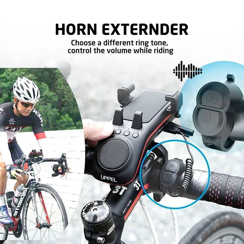 10-in-1 Bike Light Featuring Bluetooth Speaker and Smartphone Holder