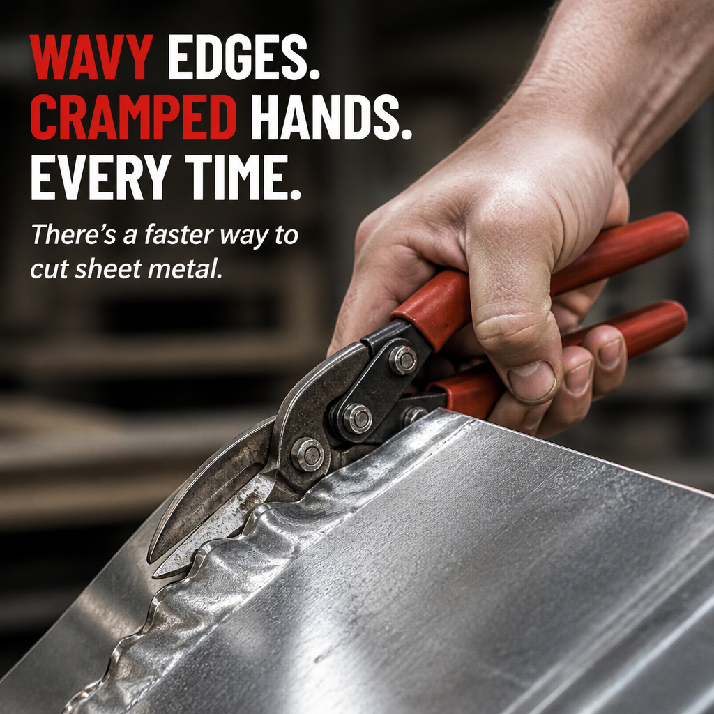 BladePulse™ — Turn Any Drill Into a Spark-Free Sheet-Metal Cutter