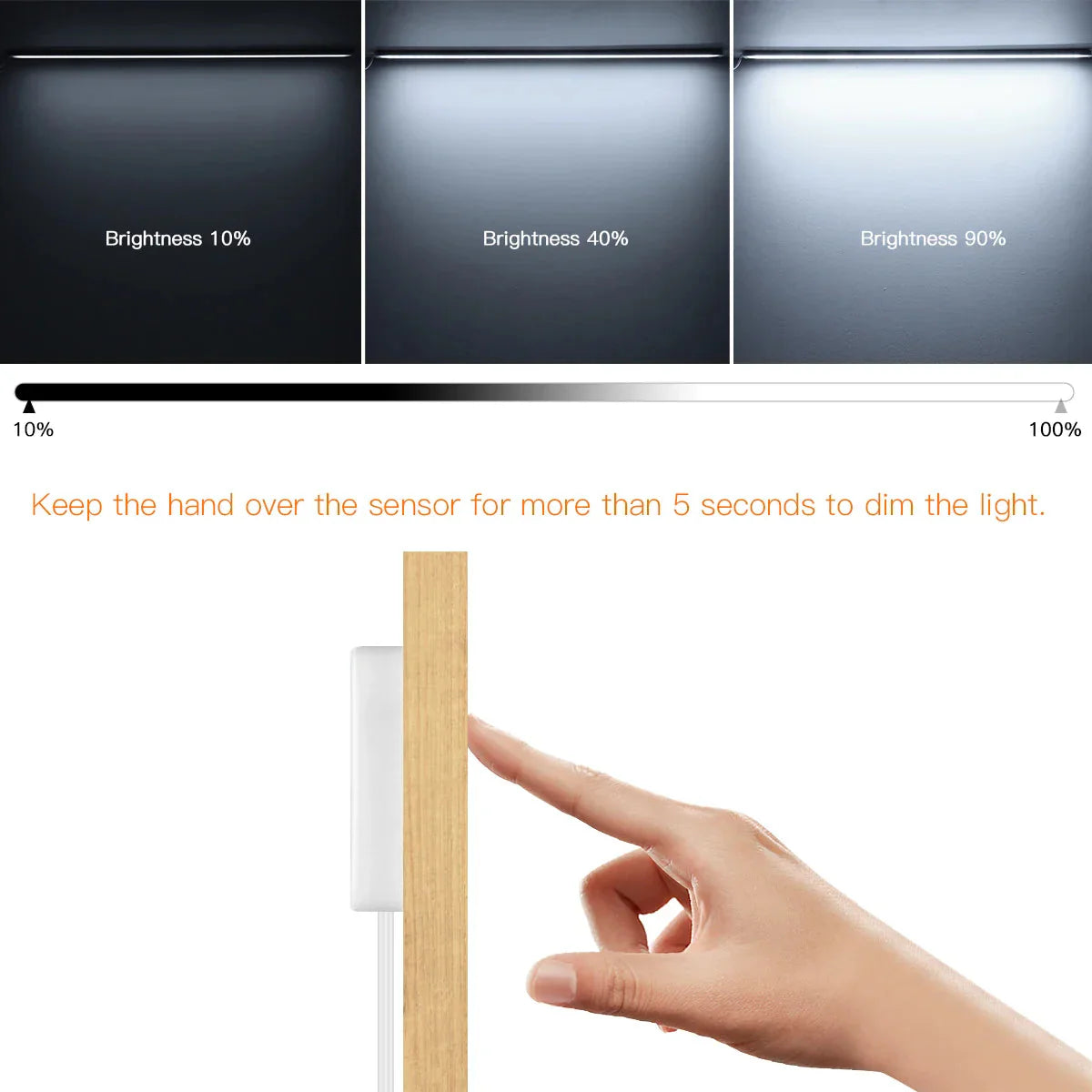 Under-Cabinet LED Light with Sensor – Touchless and Dimmable