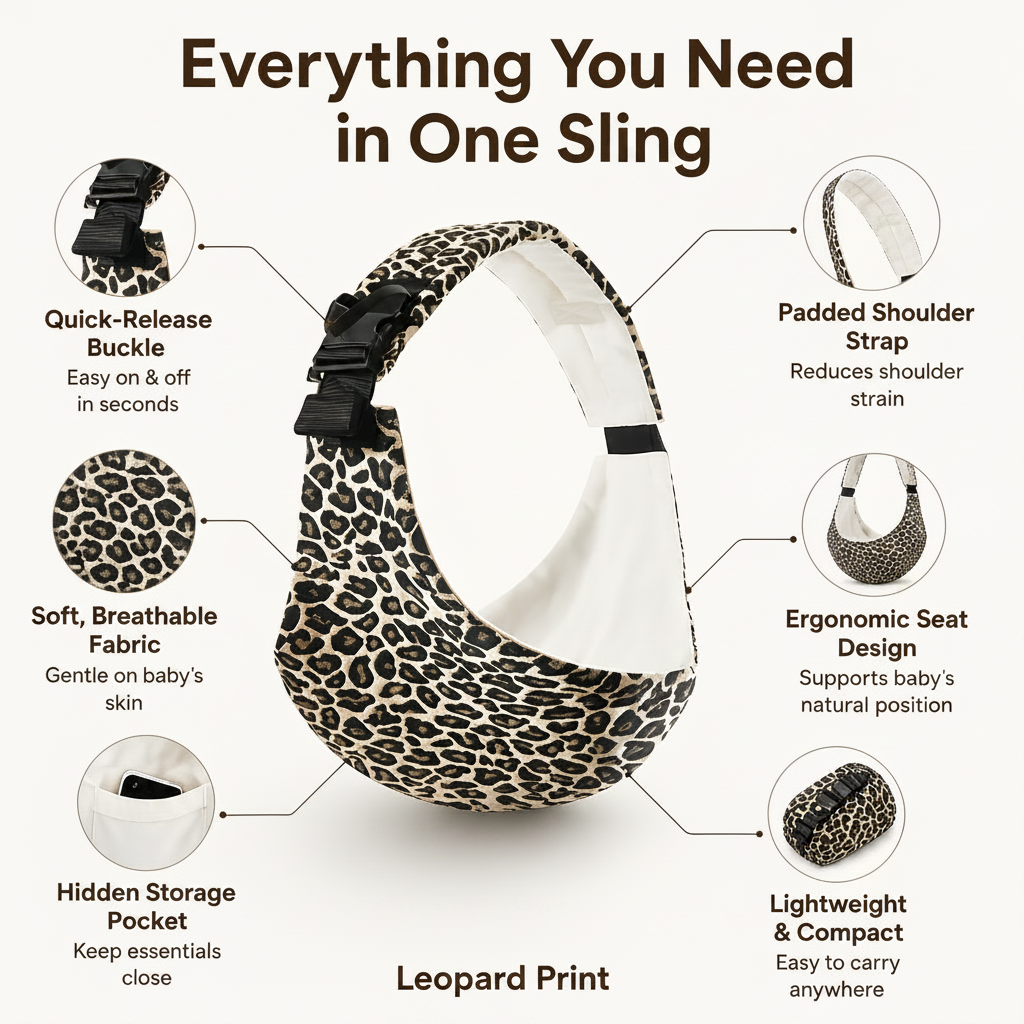 GlideNest™ BabySling — Feel the Joy of Hands-Free, Hug-Like Comfort Every Step of the Way