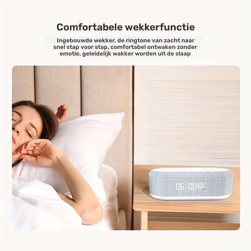 Wireless Charging Station with Alarm Clock and Temperature Display