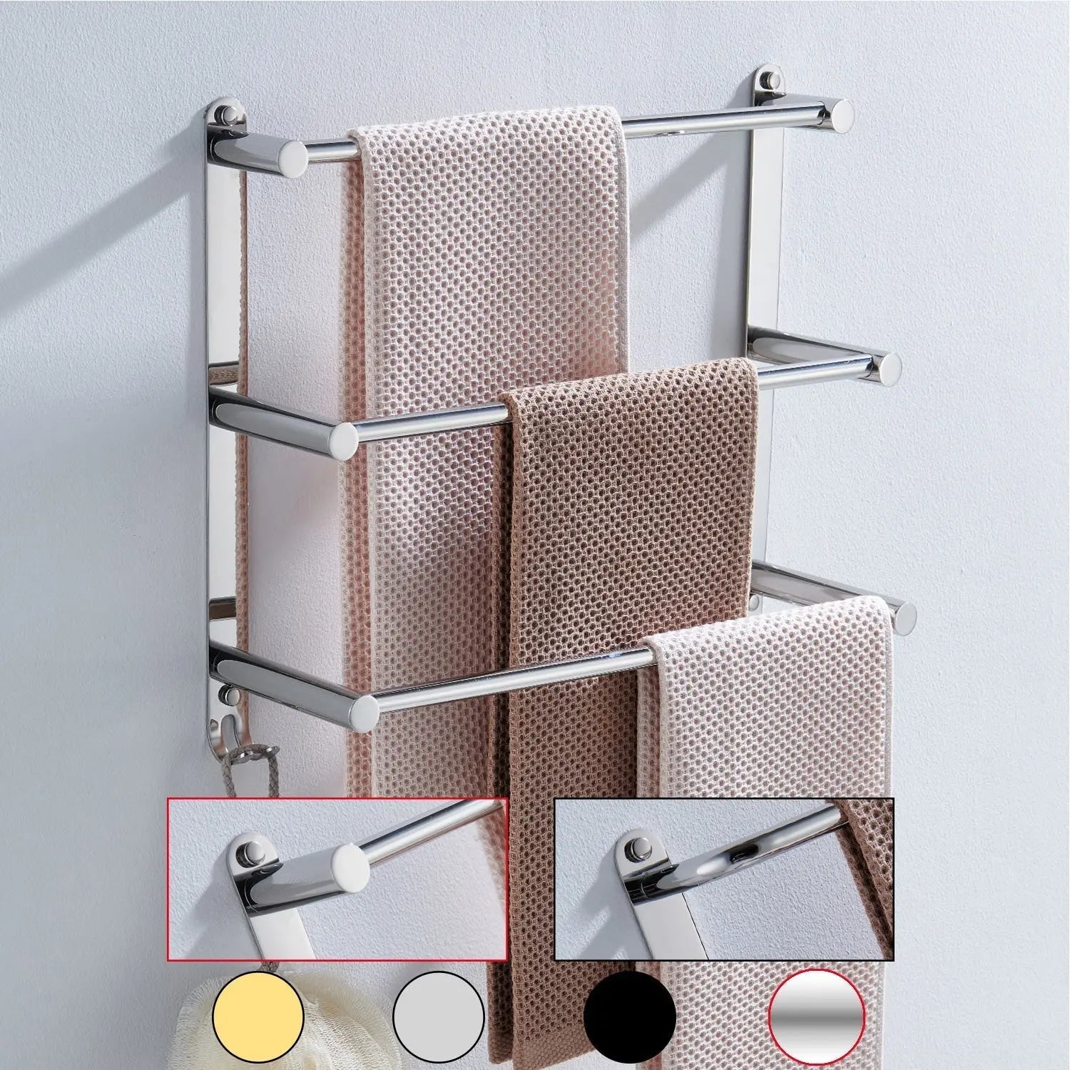 Space-Saving Rack for a Fresh and Neatly Organized Bathroom