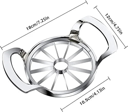 Stainless Steel Apple Slicer – 12 Sections with Core Remover