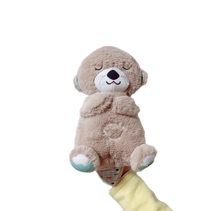 Soothing Plush Toy with Heartbeat and Sound Features – Otter