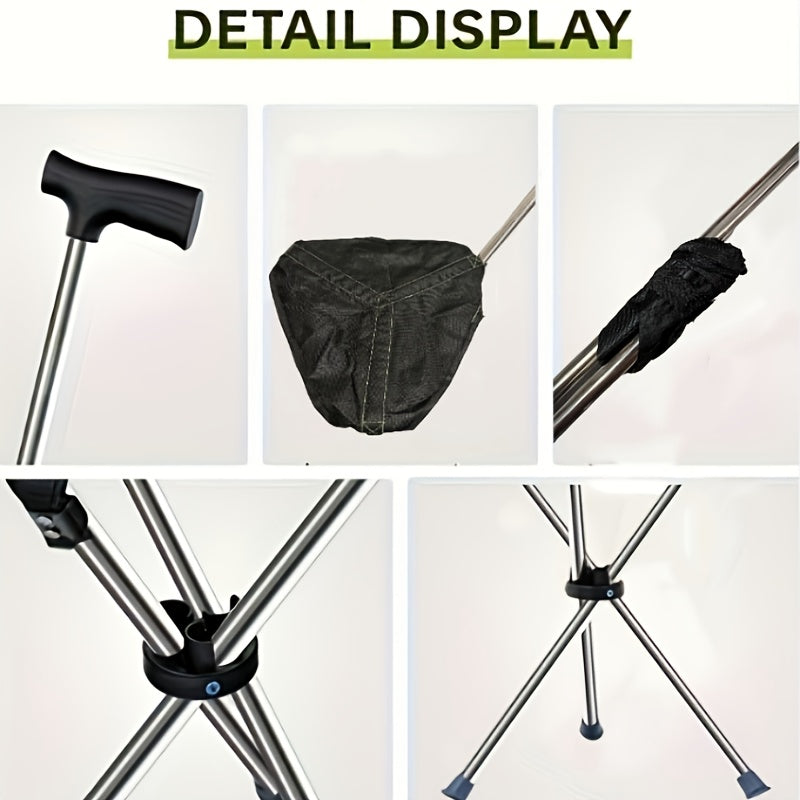 Walking Cane with Seat - 2-in-1 Design