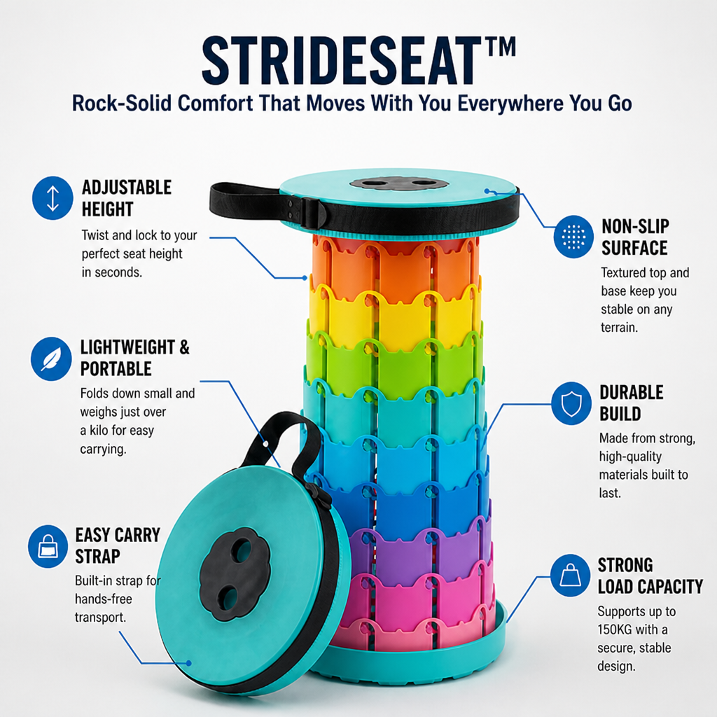StrideSeat™ — Rock-Solid Comfort That Moves With You Everywhere You Go